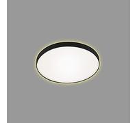 Briloner - Plafoniera LED, Lampada da Soffitto con Effetto Retroilluminato, 12 Watt, 1.200 Lumen, 3.000 Kelvin, Bianco/Nero, Ø 28.5 cm
