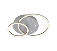 Plafoniera Moderna Frame Dot Metallo Argento Led Integrato 24W 3000K