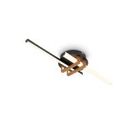 BRILONER - Plafoniera LED, profili angolari, lampada, plafoniere da soffitto, 58,5x16x7,5 cm, legno nero