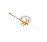 BRILONER - Plafoniera LED, profili angolari, lampada soffitto, 58,5x16x7,5 cm, caffè