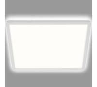 BRILONER - Lampada da soffitto LED a luce indiretta, piatta, colore luce bianca neutra, lampada, plafoniera, pannello LED, lampada da cucina,18W, 2.400lm, 4.000K, 29,3x29,3x2,8 cm, bianco