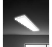 Briloner Plafoniera LED Tava, bianca, plastica, 98 cm, retroilluminazione Briloner