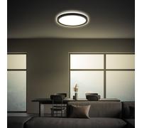 Briloner Plafoniera LED Tava, nera, Ø 24 cm, plastica Briloner