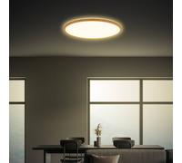 Briloner Plafoniera LED Tava Wood, Ø 42 cm, plastica, 3.000 K Briloner