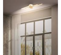 Briloner Plafoniera LED Tinka, grigio chiaro/marrone, lunghezza 78 cm Briloner