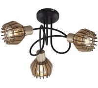 BRILONER - PLAFONIERA NATURE WOOD A 3 LUCI 5,5W E14 IN LEGNO D'ACERO