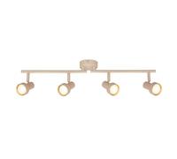 BRILONER - Plafoniera orientabile, attacco GU10, max 9 W, faretti soffitto, lampada soffitto, plafoneria, plafoniere, camera da letto, faretto, faretti cucina, 60,5 cm, beige