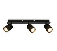 BRILONER - Plafoniera orientabile, attacco GU10, max 9 W, faretti soffitto, lampada soffitto, plafoneria, plafoniere, camera da letto, faretto, faretti cucina, 45 cm, Nero