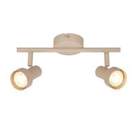 BRILONER - Plafoniera orientabile, attacco GU10, max 9 W, faretti soffitto, lampada soffitto, plafoneria, plafoniere, camera da letto, faretto, faretti cucina, 27,5 cm, beige