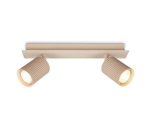 BRILONER - Plafoniera orientabile, attacco GU10, max 9 W, faretti soffitto, lampada soffitto, plafoneria, plafoniere, camera da letto, faretto, faretti cucina, 32 cm, Beige