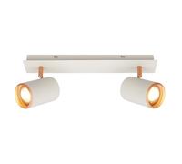 BRILONER - Plafoniera, orientabile, attacco GU10, max. 9 W, faretti soffitto, lampada soffitto, plafoneria soffitto, plafoniere da soffitto, plafoniera camera da letto, 40 cm, grigio-caffè chiaro