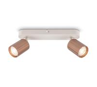 BRILONER - Plafoniera, orientabile, GU10, max. 9 W, faretti soffitto, lampada soffitto, plafoneria, plafoniere, camera da letto, faretto, 28 cm, caffè