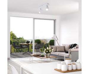 Briloner Plafoniera Rune, orientabile, a 2 luci, bianca Briloner