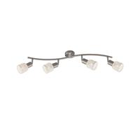 Briloner Plafoniera Spot Nichel Opaco Max. 4 X 5,5W E14 Lampada Orientabile