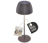 Briloner - Riffle lampada da tavolo senza fili IP44 con bordo luminoso, touch dimmer, da scrivania ricaricabile, abat-jour a batteria, da comodino ricaricabile, 14,5x36,5 cm, antracite