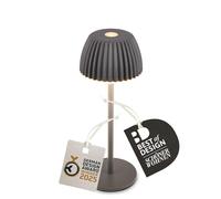 BRILONER - Riffle Nano LED lampada da tavolo senza fili IP44 con bordo luminoso, 6 x 15,5 cm, dimmer touch, batteria sostituibile, lampada da comodino, lampada a LED, lampada a batteria, German Design