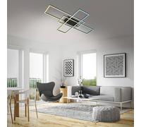Briloner Roami Plafoniera LED, 104x71cm, nero, CCT, telecomando Briloner