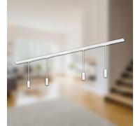 BRILONER - Set completo di binari, 4x LED a sospensione dimmerabili, lampade, sistema a binario a soffitto, binario per faretti, lampada a soffitto, plafoniera, lampada a sospensione, 1,5 m, bianco