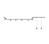 BRILONER - Set completo di binari, 6x spot GU10 orientabili, 2x GU10 a sospensione, sistema di binari a soffitto, binario per faretti, lampada a soffitto, faretto, 5,25m, nero