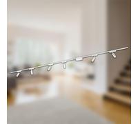 BRILONER - Set completo di binari Luxtrail, 6x spot LED, lampade, orientabili, sistema di binari a soffitto, binario per faretti, lampada a soffitto, plafoniera, faretto, 3m, bianco