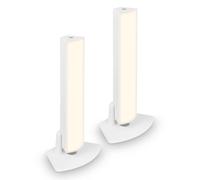 Briloner - Set da 2 Lampade da Tavolo LED Ricaricabili 3 Livelli Bianco | Set Da 2, Dimmer Touch 3 Livelli, 700lm, USB C, Indicatore Di Carica, Supporto A Parete, IP44, Lampada Ricaricabile