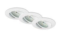 BRILONER, set da 3, lampade a soffitto dimmerabili, modulo LED orientabile, 6,5 watt, 570 lumen ciascuna, 3.000 kelvin, IP23 6.5 W, Bianco