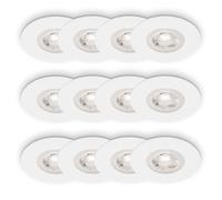 BRILONER - Set da 3x 4 faretti LED da incasso piatti, luce bianca calda, faretti incasso, faretto led, per interno, diametro foro 68 mm, 9x2,5 cm, bianco