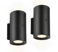 Briloner - Set di 2 Applique da Parete Sticklights, Batteria, Touch, Nero