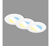 BRILONER - Set di 3 faretti da incasso a LED 230V, faretti da bagno LED IP44, faretti da soffitto, faretti LED, faretti da soffitto, colore della luce regolabile, bianco