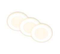 BRILONER - Set di 3 faretti LED da incasso 230V con funzione luce notturna, superfici e anelli commutabili separatamente, funzione memoria, 68mm, 93x30mm, bianco