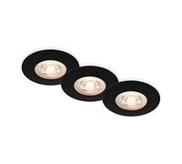 Set 3 Faretti Incasso Kulana Plastica Nero Opaco Led 5W 3000K Ip65
