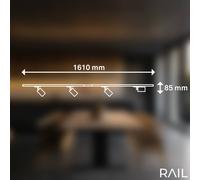 Briloner Set iniziale sistema a binario, bianco, lunghezza 150 cm, 4 x GU10 Briloner