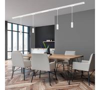 Briloner Sistema a binario RAIL 230 V, bianco, 4 LED pendenti, lunghezza 1,5 m Briloner