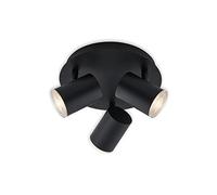 Briloner - Spot a soffitto, Lampada da bagno, Lampada da soffitto, Faretto orientabile e inclinabile, 3x LED/GU10, IP44, Nero, 210x112mm (DxH) 2731-035