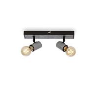 BRILONER - Spot da soffitto, lampada da soffitto orientabile, plafoniera, 2x attacco E27, Silver-Crafted, 300x50x110 mm