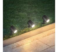 Briloner Spot LED con picchetto 3799035, nero, plastica set da 3 Ø 5 cm 3799035