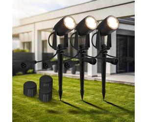 Briloner Spot LED con picchetto 3928035 12 V 3x-estensione nero Ø 4 cm Briloner