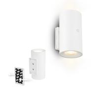 BRILONER Sticklights - Lampada da parete a LED senza collegamento di alimentazione e senza foratura, con batteria, touch, dimmerabile, luce bianca calda, lampada da parete per incollare, lampada da