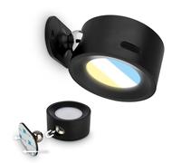 Briloner Sticklights - Lampada parete senza fili, touch, dimmerabile, CCT, rimovibile magneticamente, applique a batteria, applique ricaricabile, applique camera da letto, 9x7,5x4 cm, nero