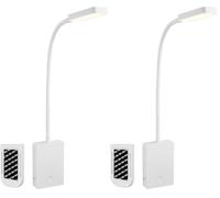 Briloner Sticklights - Lampada da parete senza elettricità o foratura, con batteria, touch dimmerabile, luce bianca calda, senza fili, 6 x 3 x 50 cm, colore: bianco (Confezione da 2)