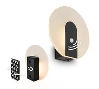 BRILONER Sticklights - Lampada parete senza fili con rilevatore di movimento, batteria ricaricabile, staccabile magneticamente, applique a batteria, applique da interno, 15x3,7x14,7 cm, nero