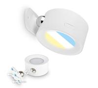 BRILONER Sticklights - Lampada parete senza fili, touch, dimmerabile, CCT, rimovibile magneticamente, applique a batteria, applique ricaricabile, applique camera da letto, 9x7,5x4 cm, bianco