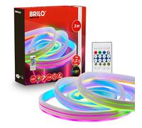 Striscia LED flessibile RGBIC USB con funzione memoria e telecomando 3 m Bianco