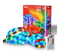 BRILONER - Striscia LED 5m con telecomando, dimmerabile, cambio colore dinamico RGB IC, CCT, strisce LED, striscia RGB, striscia cucina, striscia soffitto, 1200 Lumen, 5000x10x3 mm, bianco