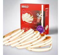 Briloner - Striscia LED COB 3 m bianco caldo, autoadesiva, accorciabile, alta densità, striscia LED, striscia LED, decorazione di ambienti, bianco