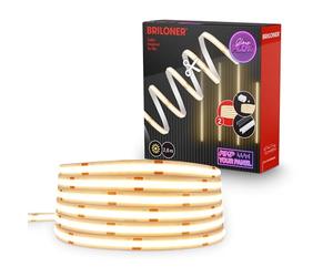BRILONER - Striscia LED COB Pimp Your Panel kit di estensione, 3000 K luce bianco caldo, tagliabile, autoadesiva, strisce LED per pannelli acustici, illuminazione parete, 2,6 m