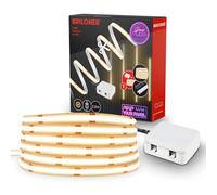 BRILONER - Striscia LED COB Pimp Your Panel kit iniziale, 3000K luce bianco caldo, con interruttore su cavo, tagliabile, autoadesiva, illuminazione LED per pannelli acustici, 2,6 m