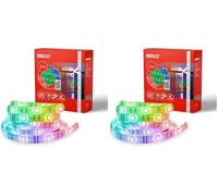 Briloner - Striscia LED RGB 5m, Striscia Luminosa LED, Cambia Colore, Telecomando, Striscia LED, Barra LED (Confezione da 2)