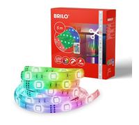 BRILONER - Striscia LED RGB 5m, striscia luminosa a LED, cambia colore, catena luminosa, telecomando, nastro LED, striscia LED, barra LED