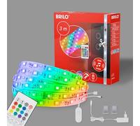 BRILONER - Striscia LED RGBIC 3 m, controllo musicale, sensore musicale, telecomando, striscia LED, barra LED, strisce LED RGBIC